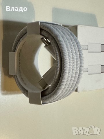ОРИГИНАЛЕН кабел Apple USB-C/USB-C, 240W с оплетка (2 метра/m), снимка 8 - USB кабели - 43961413