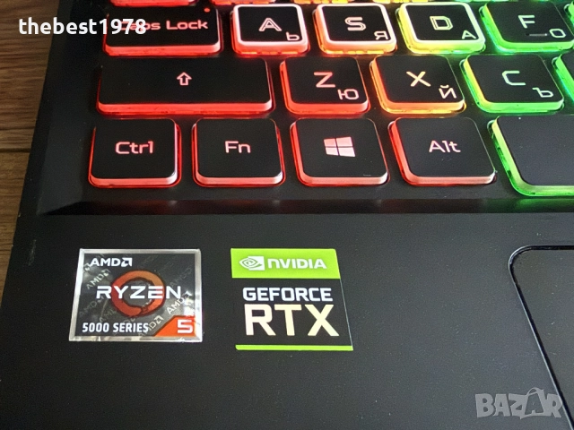 Acer Nitro`Ryzen 5-5600H/RTX 3060/16GB RAM/512GB SSD/FHD IPS/Бат 8ч, снимка 2 - Лаптопи за игри - 52677781