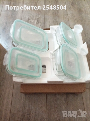 Стъклени кутии за съхранение , снимка 6 - Кутии за храна - 53833424