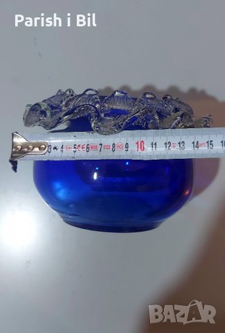 Ваза синя,малка, снимка 8 - Вази - 38875215