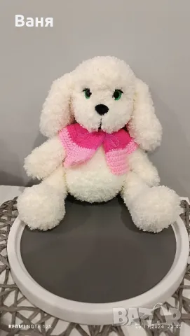 Ръчно плетено кученце, снимка 2 - Плюшени играчки - 48120297
