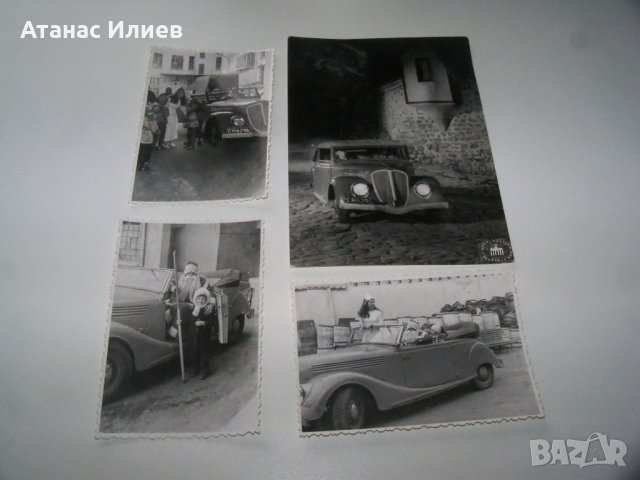 4 соц снимки Renault Viva Grand Sport и дядо Мраз, 1973г., снимка 1