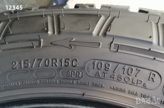 215/70R15C michelin -№608, снимка 6 - Гуми и джанти - 49584549
