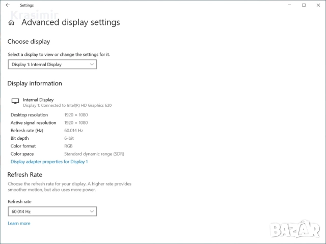 Лаптоп 15.6" DELL Latitude 3580 i5-7200U 2.5GHz/RAM 8GB DDR4/SSD 128GB/HDMI/Web-Камера, снимка 13 - Лаптопи за дома - 51835122