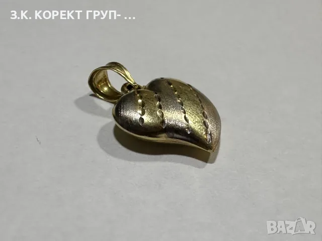 Златна висулка „Сърце“ – 14К, снимка 3 - Колиета, медальони, синджири - 56167479