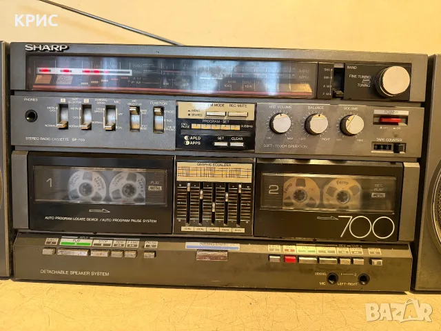 SHARP GF-700ZD Boombox, снимка 8 - Радиокасетофони, транзистори - 55861386