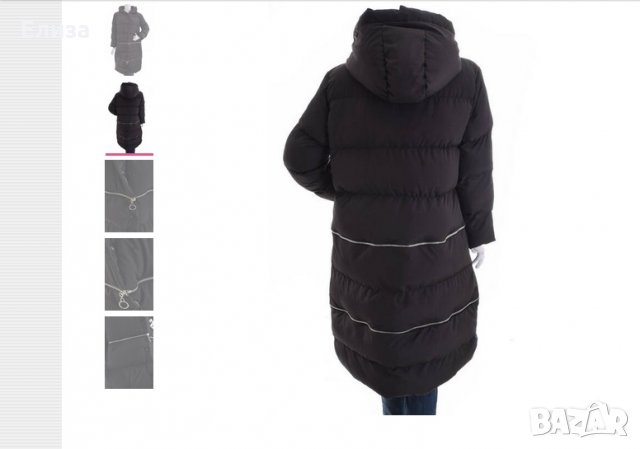 Дълго яке пухенка дебело с качулка ново , снимка 2 - Якета - 34738920