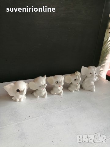 комплект порцеланови слончета, снимка 2 - Статуетки - 40589543