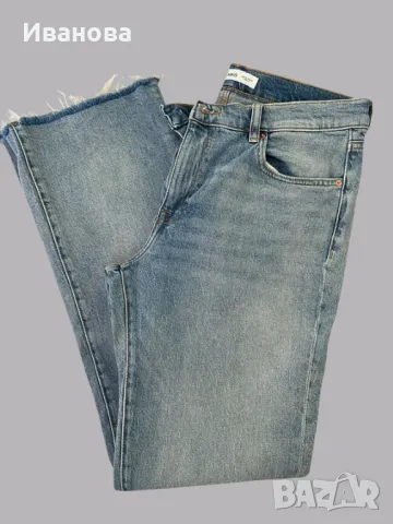 Памучни дънки със свободен крачол Манго. Mango bootcut, снимка 4 - Дънки - 48538862