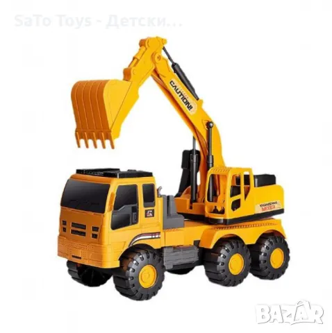 Голям детски камион-багер, снимка 2 - Коли, камиони, мотори, писти - 50020271