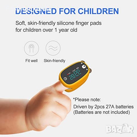 Нов Педиатричен пулсов оксиметър с пръст за деца възрастни сърдечен ритъм, снимка 5 - Други стоки за дома - 41854893
