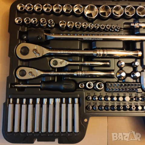 Halfords Advanced 150части 1/4 3/8 1/2 гедоре /гидория къси дълги вложки ключове комплект, снимка 7 - Куфари с инструменти - 52920145