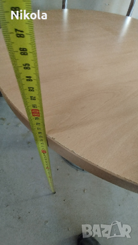 Маса кръгла ф-90см с метален крак, снимка 10 - Маси - 44606458