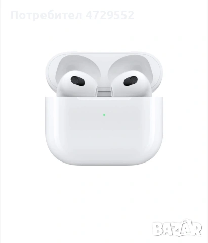 Продавам Слушалки Apple AirPods 3 (2022), Lightning Charging Case, White, снимка 2 - Друга електроника - 53378171