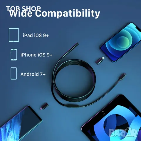 Ендоскоп с HD резолюция, 5,5 мм камера, 10, 5 и 2 метра дължина, снимка 10 - Камери - 48504759