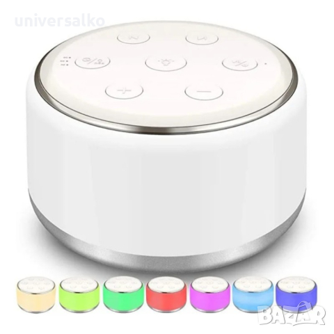 Уред за бял шум с нощна лампа - 34 мелодии