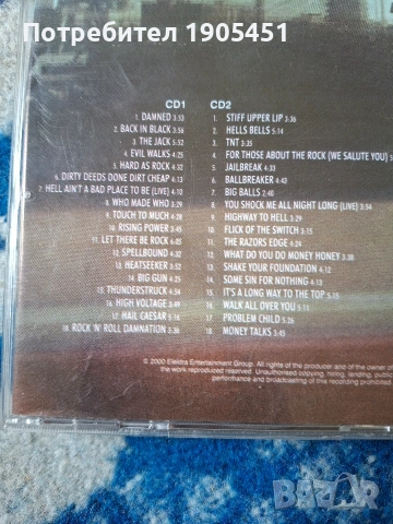 AC/DC двоен диск The Best, снимка 5 - CD дискове - 53150390