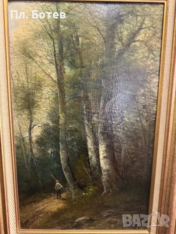 Стара маслена картина, снимка 2 - Картини - 48293098