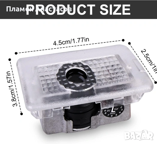 LED прожектори за врати с логото на Tesla – 4 бр. за Model 3/Y/S/X, снимка 2 - Аксесоари и консумативи - 53334749
