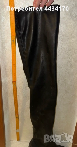 Спешно! Overknee ботуши от (еко) кожа с широк ток – ASOS Design, Made in Italy, размер 41, снимка 5 - Дамски ботуши - 53340462