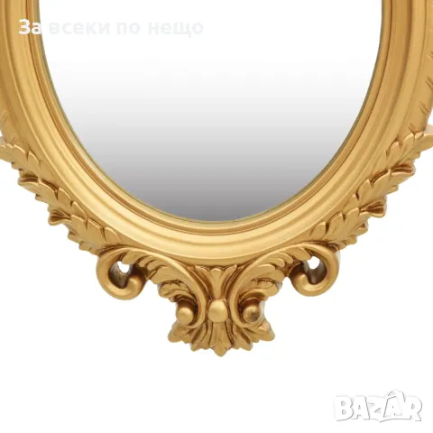 Стенно огледало, стил замък, 56x76 см, златисто, снимка 3 - Огледала - 48925008