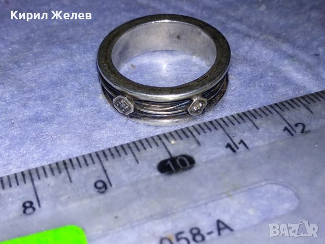 ДИАМАНТЕН СКЪПОЦЕНЕН СРЕБЪРЕН АРТ ПРЪСТЕН ОКСИДИРАНО СРЕБРО 925 с 2 ЛАБОРАТОРНИ БРИЛЯНТА 38296, снимка 14 - Пръстени - 40932513