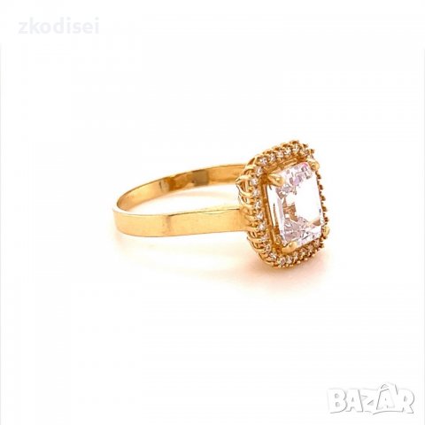 Златен дамски пръстен 2,88гр. размер:57 14кр. проба:585 модел:14288-3, снимка 3 - Пръстени - 39855619