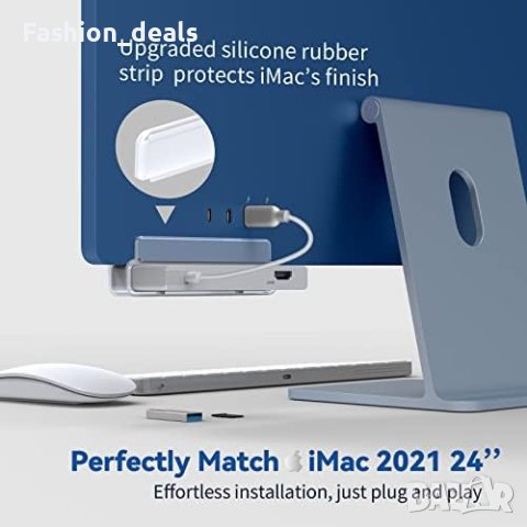 Нов 6 в 1 USB C хъб адаптер за iMac , снимка 6 - Друга електроника - 41475847
