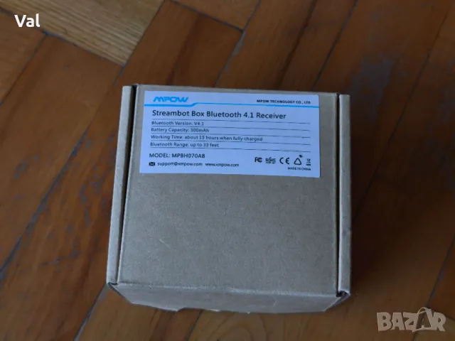 MPOW Streambot Box Bluetooth 4.1 Audio Receiver Адаптер приемник, снимка 3 - Друга електроника - 49769763