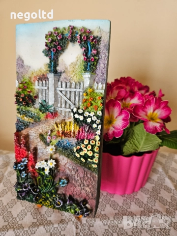 СТРАХОТЕН КОЛЕДЕН ПОДАРЪК! Релефни картини 13 на 24см със стойка, снимка 4 - Картини - 52522434