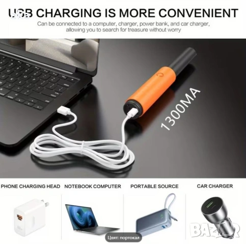 Преносим детектор за метал TERASURE-HUNTER водоустойчив пинпойнтер металотърсач , снимка 3 - Други инструменти - 53599128