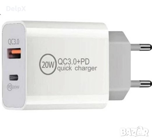 Мрежово зарядно AR-889, бързо зареждане, Type-c, USB, 5VDC, 3,4A, снимка 1