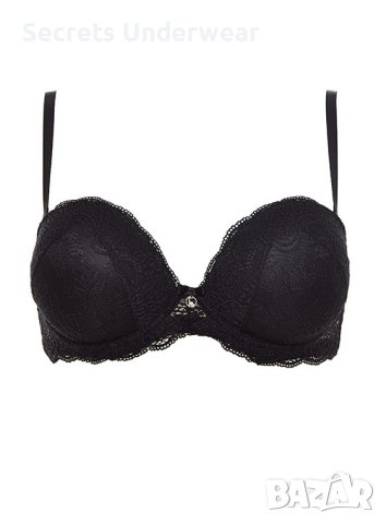 Lormar Double Push-up balconette bra in ariagel padded lace