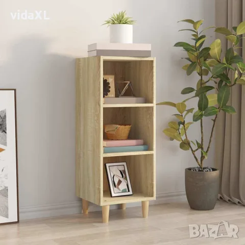 vidaXL Сайдборд, Дъб сонома, 34,5x32,5x90 см, инженерно дърво, снимка 2 - Бюфети - 56148048