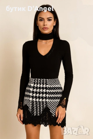 АVIN Блуза с дантелени акценти и бродерия, снимка 2 - Блузи с дълъг ръкав и пуловери - 53444364