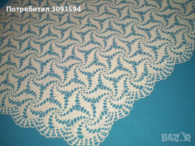 Ретро плетена на една кука ромбоидна покривка