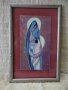 Стара картина "Богородица с младенеца" в рамка, снимка 1 - Картини - 41584020