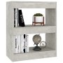 Библиотека/разделител за стая, бетонно сива, 60x30x72 см, снимка 4