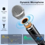 Безжична UHF микрофонна система с два динамични микрофона, до 60 м, снимка 3