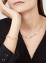 Van Cleef & Arpels VCA Rose Gold Clear 5 Motifs Vintage Alhambra Дамска Гривна, снимка 3