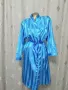 KING M/ XXL / Silk /Син сатенен халат , снимка 1