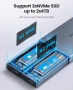 НОВА кутия за 2 NVMe M.2 SSD диска ORICO, USB 3.2 Gen2 10Gbps M.2 Type-C SSD, PCIe M-Key, B & M Key, снимка 3