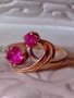 Съветски златен пръстен с рубинчета 583, снимка 1 - Пръстени - 41921218