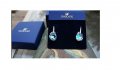 Сваровски SWAROVSKI обеци оригинални небесно син камък, снимка 5