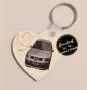 Ключодържател сърце "Карай внимателно, някой те обича" или със снимка, картинка или текст по избор , снимка 2