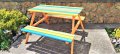 Детска маса с две пейки; Детски масички; Дървена маса за деца, снимка 12