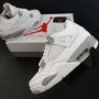 Nike Air Jordan 4 Retro White Oreo Нови Оригинални Обувки Размер 41 Номер Бели , снимка 13