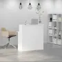 vidaXL Рецепционно бюро, бяло, 100x50x103,5 см, инженерно дърво, снимка 3