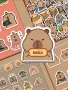 64 бр Капибара Capybara самозалепващи лепенки стикери за украса декор картонена торта и др, снимка 3