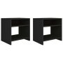 vidaXL Нощни шкафчета, 2 бр, черни, 40x30x40 см, ПДЧ(SKU:801038